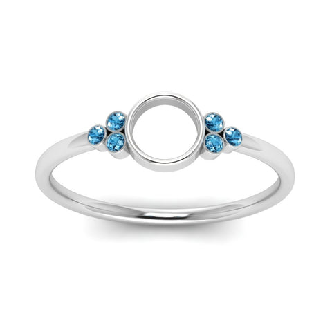 Semi Mount Bezel Simple Engagement Ring
