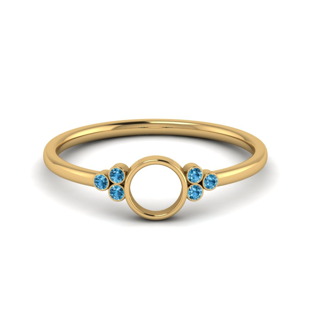 Semi Mount Bezel Simple Engagement Ring