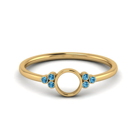 Semi Mount Bezel Simple Engagement Ring