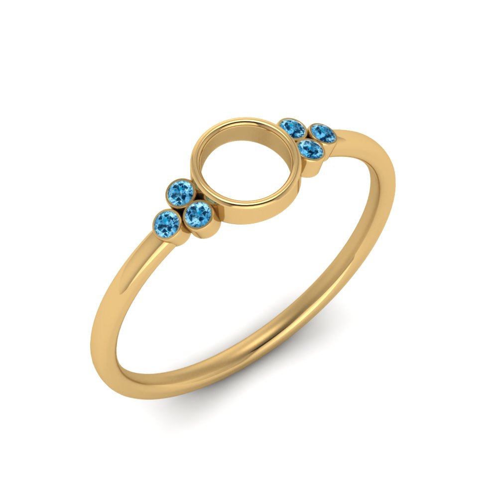 Semi Mount Bezel Simple Engagement Ring