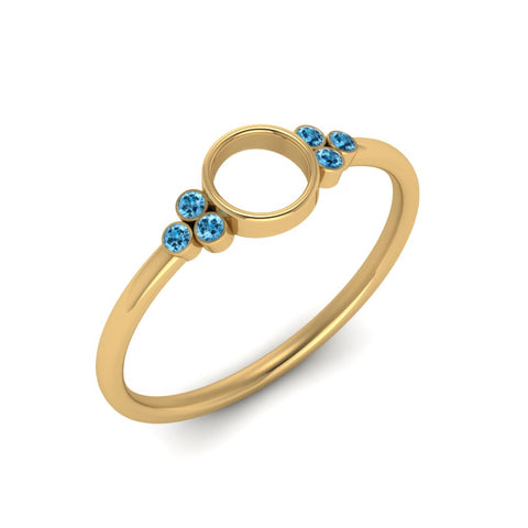 Semi Mount Bezel Simple Engagement Ring