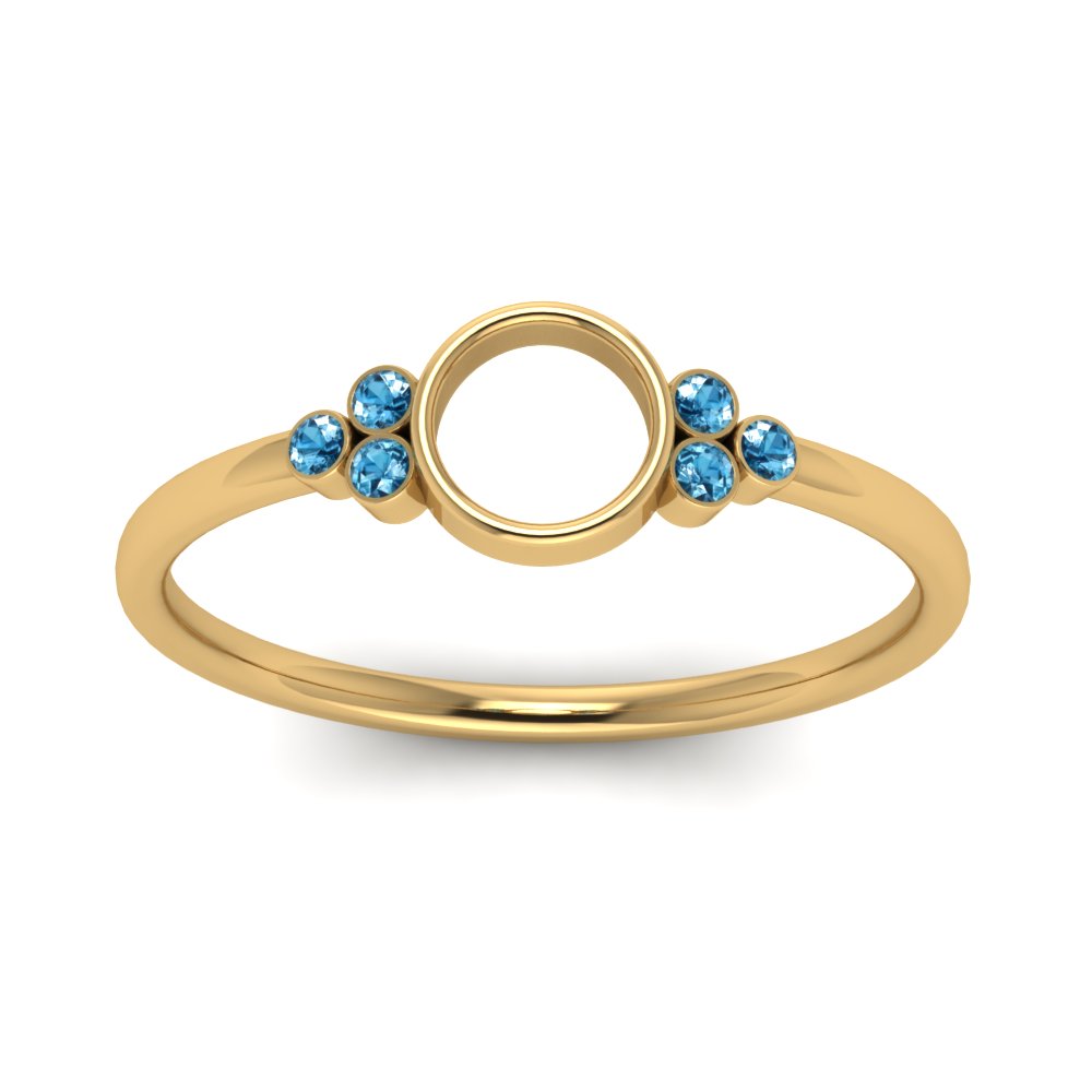 Semi Mount Bezel Simple Engagement Ring