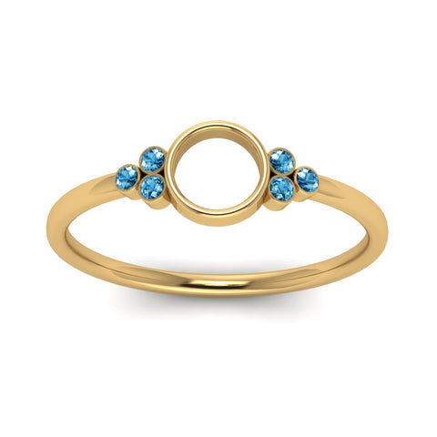 Semi Mount Bezel Simple Engagement Ring