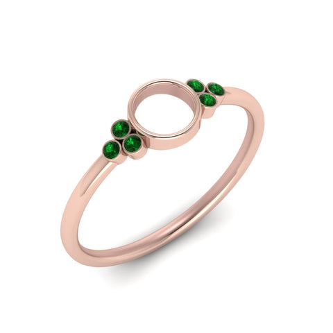 Semi Mount Bezel Simple Engagement Ring
