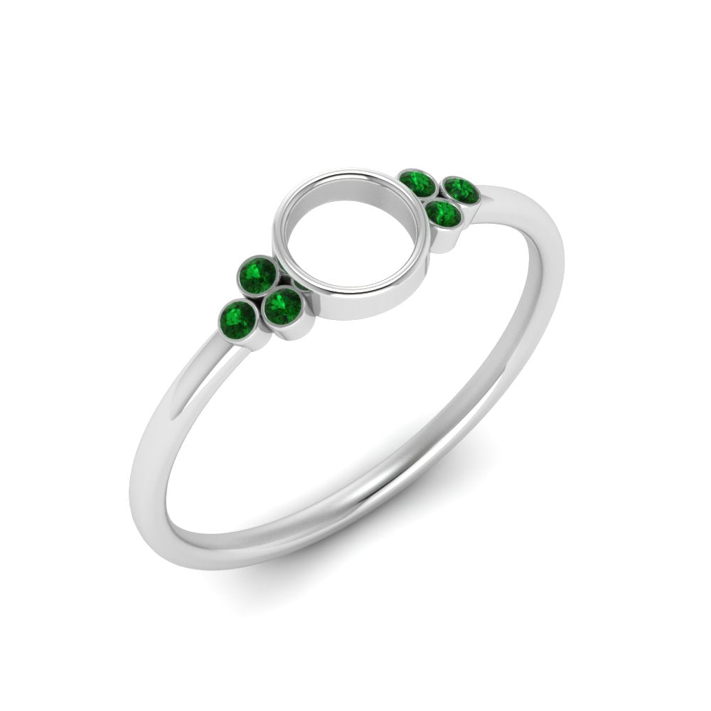 Semi Mount Bezel Simple Engagement Ring