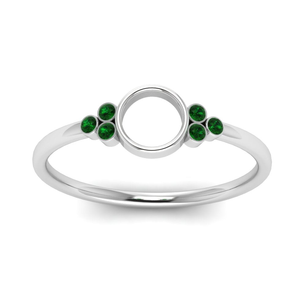 Semi Mount Bezel Simple Engagement Ring