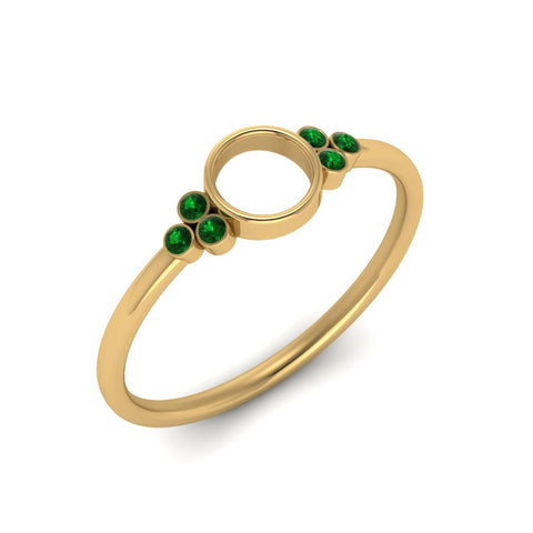 Semi Mount Bezel Simple Engagement Ring