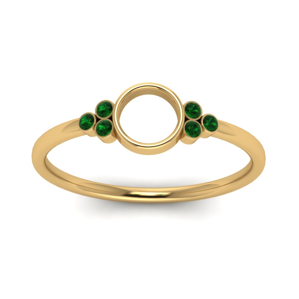 Semi Mount Bezel Simple Engagement Ring