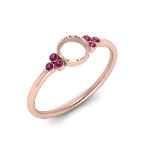Semi Mount Bezel Simple Engagement Ring
