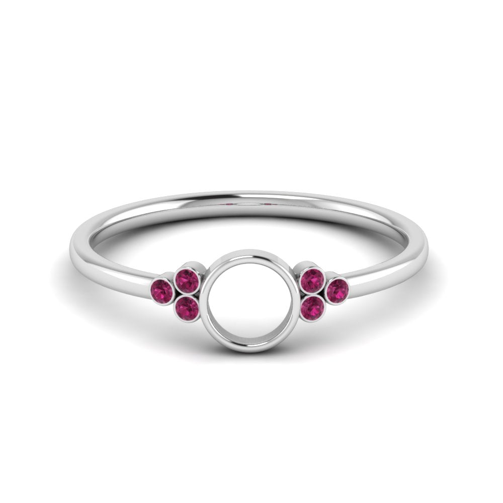 Semi Mount Bezel Simple Engagement Ring