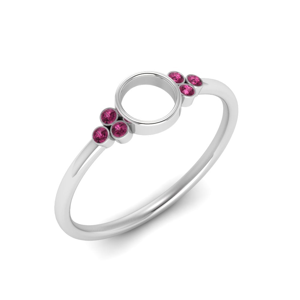 Semi Mount Bezel Simple Engagement Ring