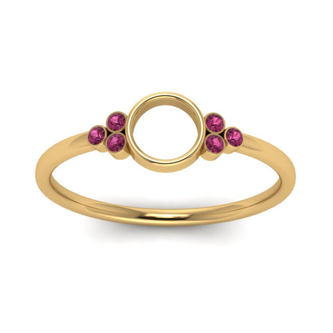 Semi Mount Bezel Simple Engagement Ring