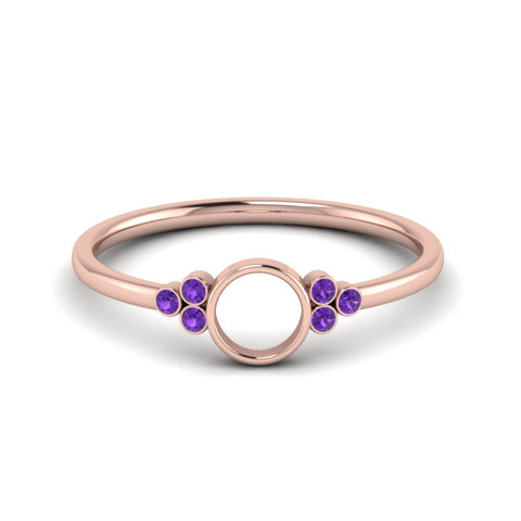 Semi Mount Bezel Simple Engagement Ring