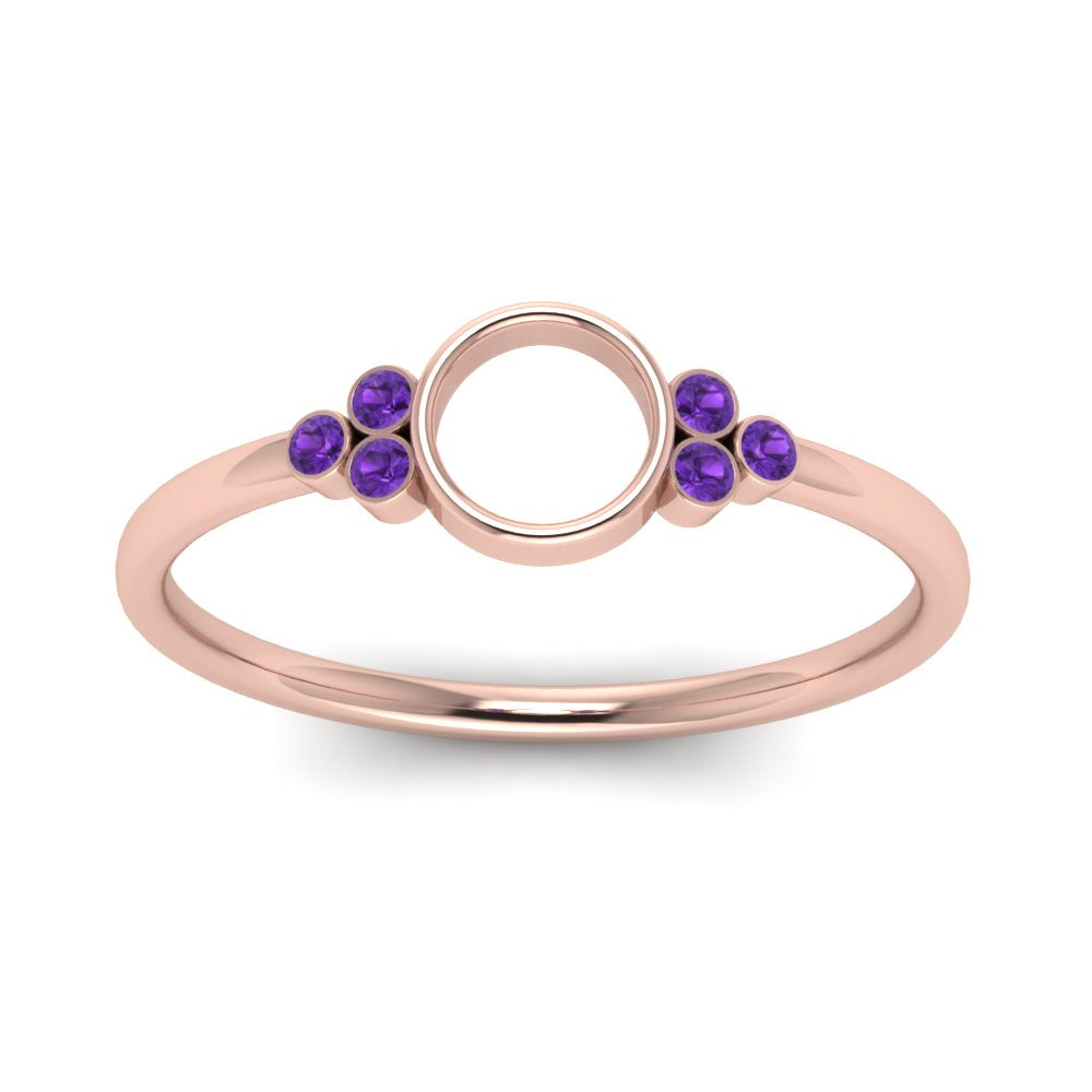 Semi Mount Bezel Simple Engagement Ring