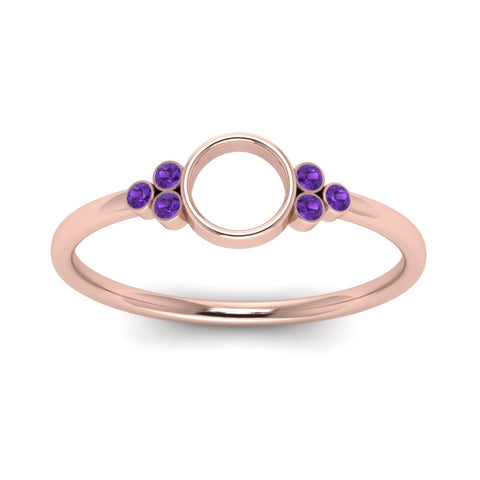 Semi Mount Bezel Simple Engagement Ring