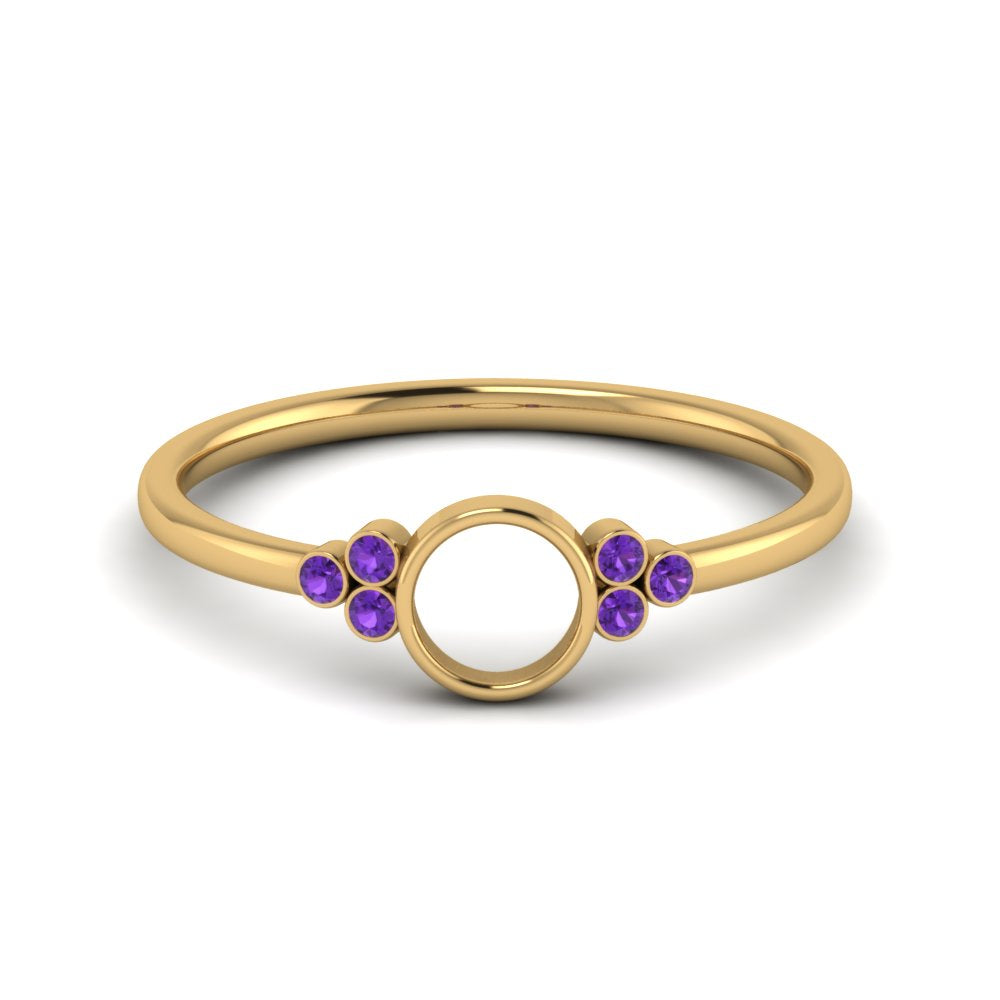 Semi Mount Bezel Simple Engagement Ring