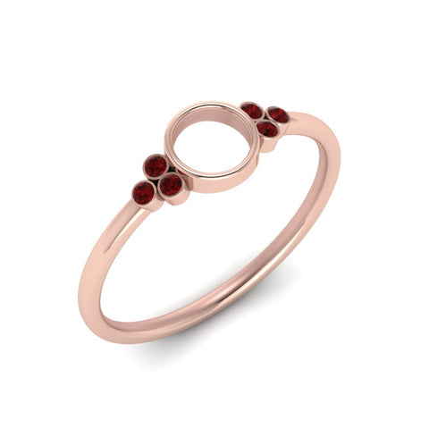 Semi Mount Bezel Simple Engagement Ring