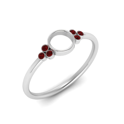 Semi Mount Bezel Simple Engagement Ring