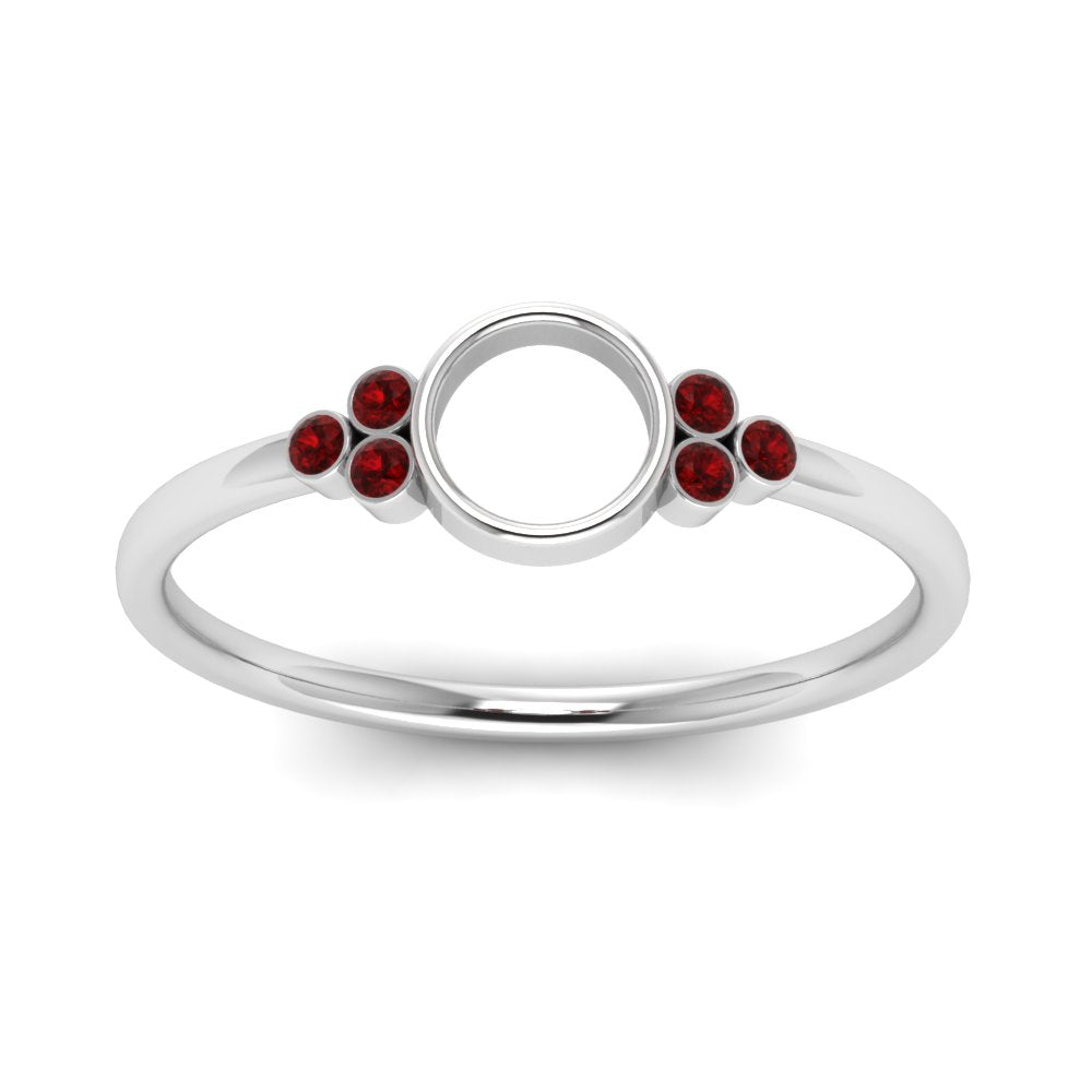 Semi Mount Bezel Simple Engagement Ring