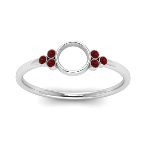 Semi Mount Bezel Simple Engagement Ring
