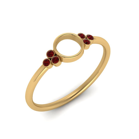 Semi Mount Bezel Simple Engagement Ring