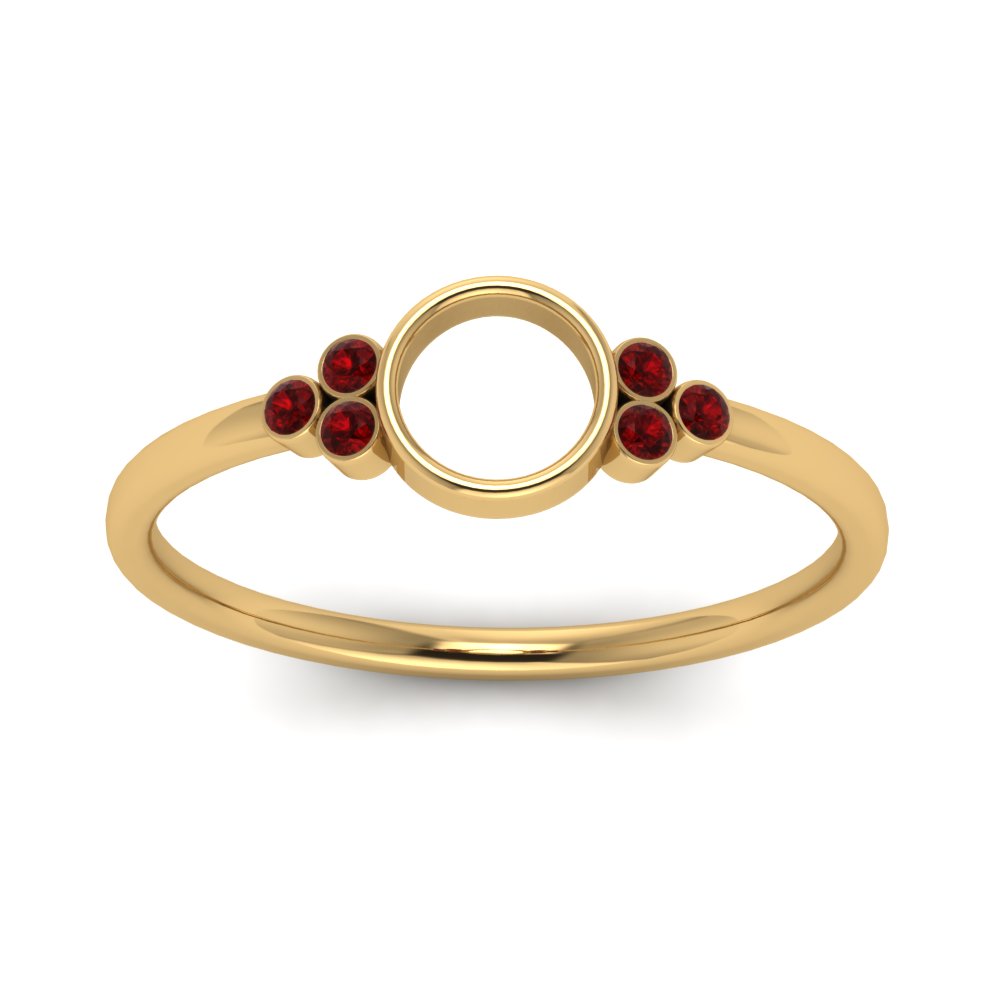 Semi Mount Bezel Simple Engagement Ring