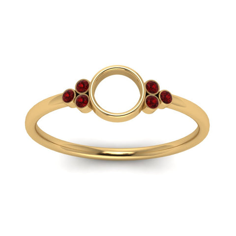 Semi Mount Bezel Simple Engagement Ring