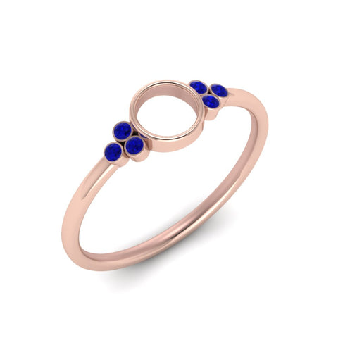 Semi Mount Bezel Simple Engagement Ring