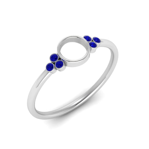 Semi Mount Bezel Simple Engagement Ring
