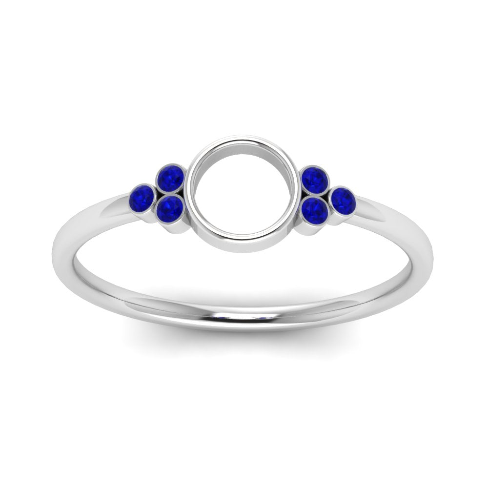 Semi Mount Bezel Simple Engagement Ring