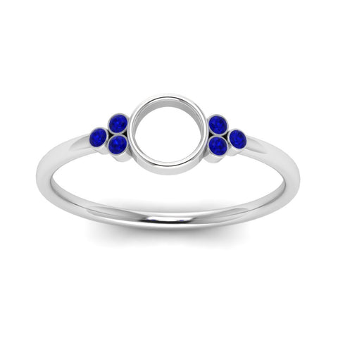 Semi Mount Bezel Simple Engagement Ring