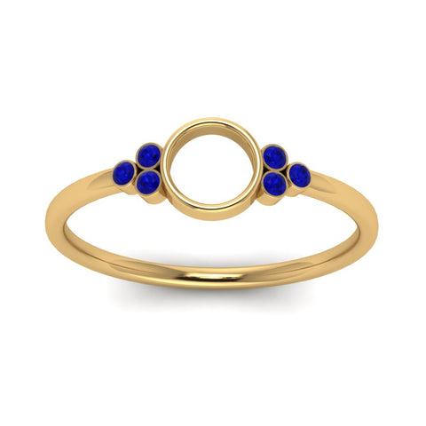 Semi Mount Bezel Simple Engagement Ring