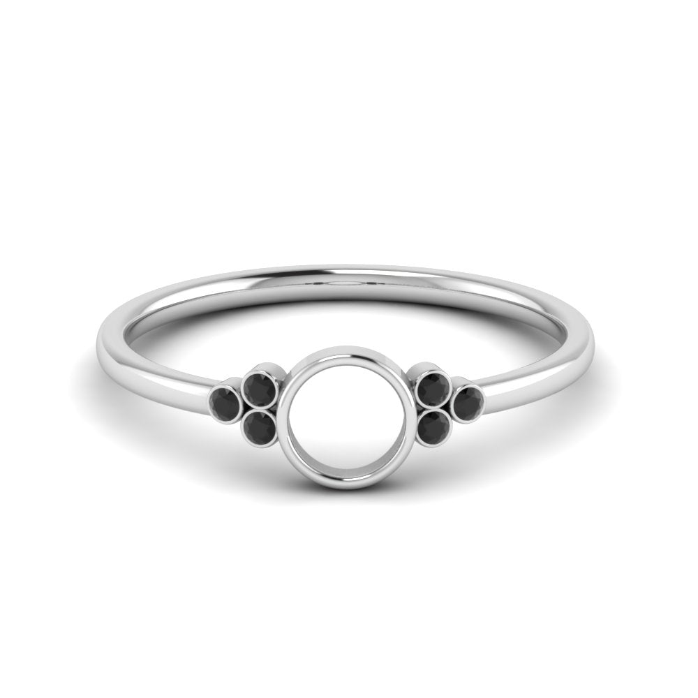 Semi Mount Bezel Simple Engagement Ring