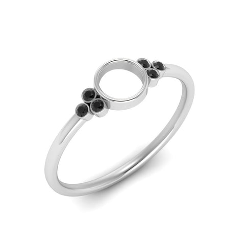 Semi Mount Bezel Simple Engagement Ring