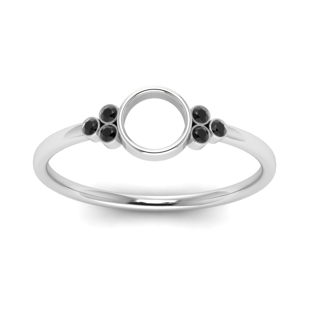 Semi Mount Bezel Simple Engagement Ring