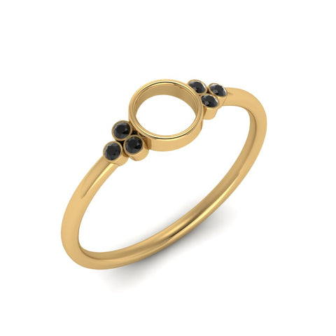 Semi Mount Bezel Simple Engagement Ring