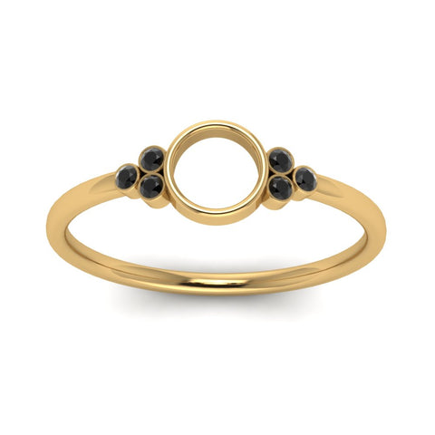 Semi Mount Bezel Simple Engagement Ring