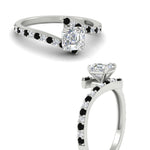 Load image into Gallery viewer, petite-bypass-asscher-cut-diamond-ring-with-black-diamond-in-FDENS3007ASRGBLANCK-NL-WG
