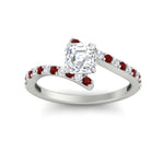 Load image into Gallery viewer, petite-bypass-asscher-cut-diamond-ring-with-ruby-in-FDENS3007ASRGRUDR-NL-WG
