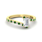 Load image into Gallery viewer, petite-bypass-emerald-cut-diamond-ring-with-emerald-in-FDENS3007EMRGEMGR-NL-YG
