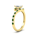 Load image into Gallery viewer, petite-bypass-emerald-cut-diamond-ring-with-emerald-in-FDENS3007EMRGEMGR-NL-YG

