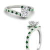 Load image into Gallery viewer, petite-bypass-oval-shaped-diamond-ring-with-emerald-in-FDENS3007OVRGEMGR-NL-WG