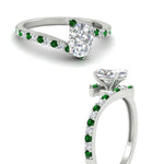 Load image into Gallery viewer, petite-bypass-oval-shaped-diamond-ring-with-emerald-in-FDENS3007OVRGEMGR-NL-WG
