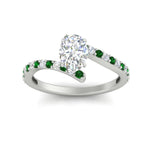 Load image into Gallery viewer, petite-bypass-oval-shaped-diamond-ring-with-emerald-in-FDENS3007OVRGEMGR-NL-WG
