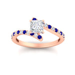 Load image into Gallery viewer, petite-bypass-princess-cut-diamond-ring-with-blue-sapphire-in-FDENS3007PRRGSABL-NL-RG
