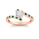 Load image into Gallery viewer, petite-bypass-princess-cut-diamond-ring-with-emerald-in-FDENS3007PRRGEMGR-NL-RG