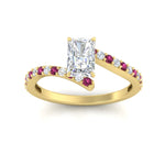 Load image into Gallery viewer, petite-bypass-radiant-cut-diamond-ring-with-pink-sapphire-in-FDENS3007RARGSADRPI-NL-YG
