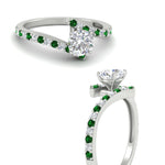 Load image into Gallery viewer, petite-bypass-round-cut-diamond-ring-with-emerald-in-FDENS3007RORGEMGR-NL-WG
