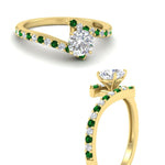 Load image into Gallery viewer, petite-bypass-round-cut-diamond-ring-with-emerald-in-FDENS3007RORGEMGR-NL-YG
