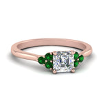 Load image into Gallery viewer, petite-cathedral-asscher-cut-diamond-engagement-ring-with-emerald-in-rose-gold-FD9275ASRGEMGR-NL-RG?v=1758264037
